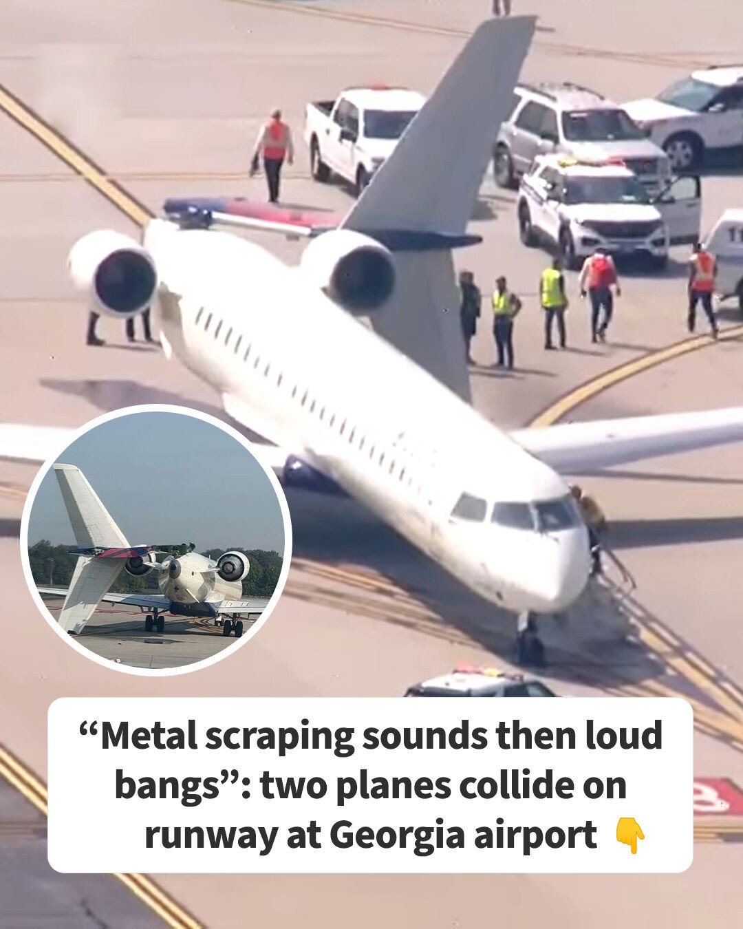 “Two Delta Planes Collide With “Loud Bangs” On Atlanta Airport Runway